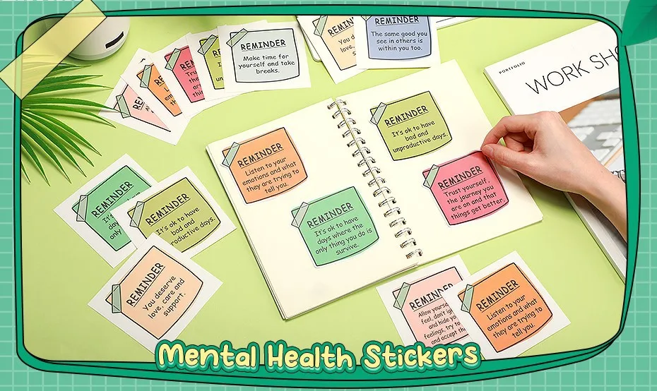 24 Pcs Mental Health Awareness Stickers Positive Psychology ...