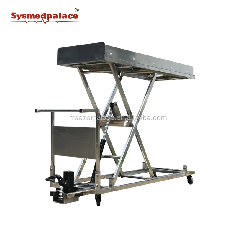 FREEZERPALACE  funeral cemetery hydraulic mortuary body lifter used for transferring and lifting corpses morgue equipment