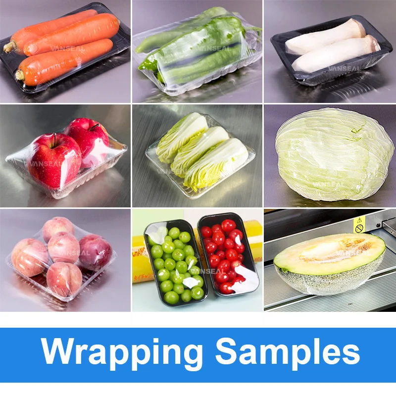 Automatic Table Top Cling Film Wrapping Machine for Egg Mushroom Vegetables Meat Packing Commodity Beverage Textiles Engine
