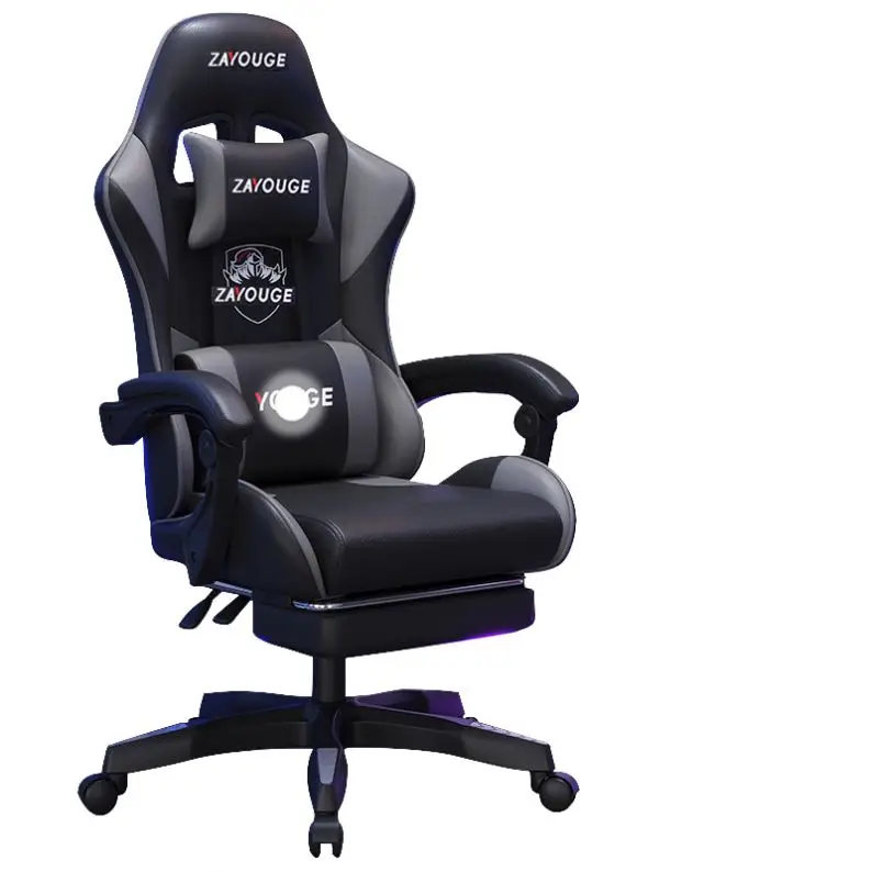 Gaming Desk Chair Footrest PC Computer Chair With Removable Head and Lumbar Pillow Gaming Chair Modern