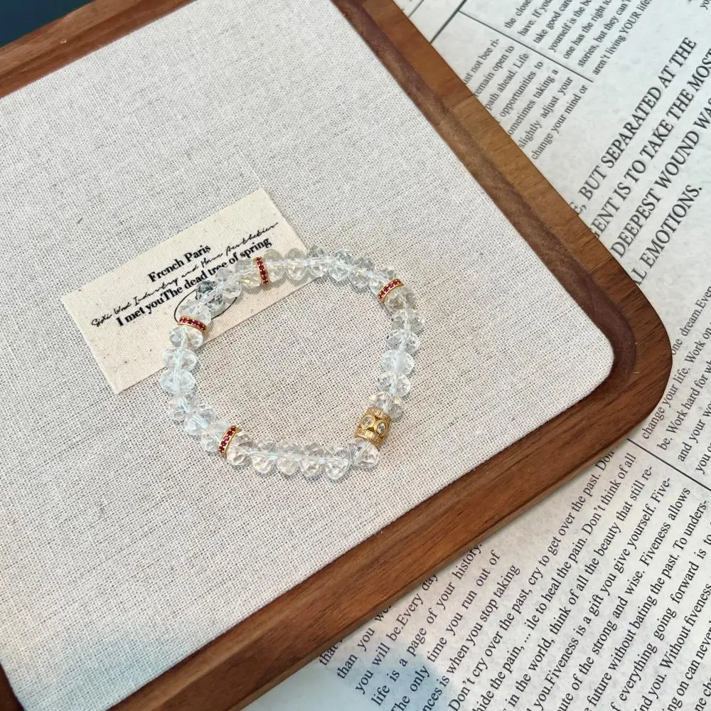 KAKODIY new 18K gold plated 925 sterling silver jewelry natural crystal beads women's bracelet detail 1