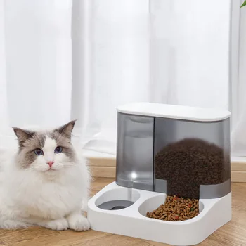 Automatic Feeder Pet Cat Dog Bowl 2 in 1 Automatic Drinker Removable Food Bowl Set