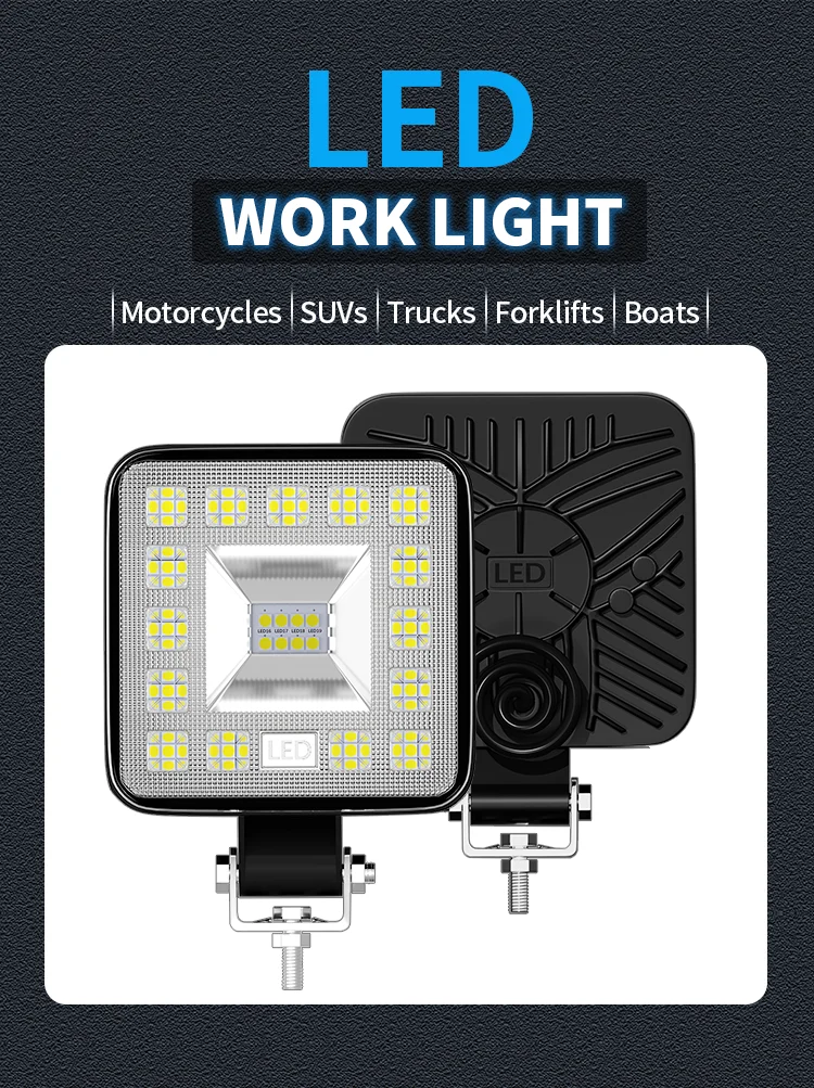 12v 24v 48W 23LED Square Work LED Light Bar Car Light Bright LED Pods ...