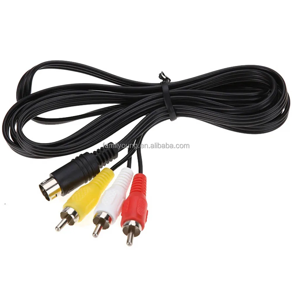 Cavo adattatore da 3RCA a 9 pin per TV BOX Cavo audio video 1,5 M/5FT RCA AV Cavo di gioco adattatore composo stereo per SEGA Genesis/MD  44