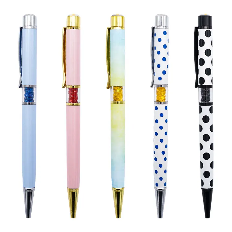 Роскошный подарок, рекламная акция, индивидуальная печать логотипа, милая металлическая шариковая ручка с кристаллами и стразами