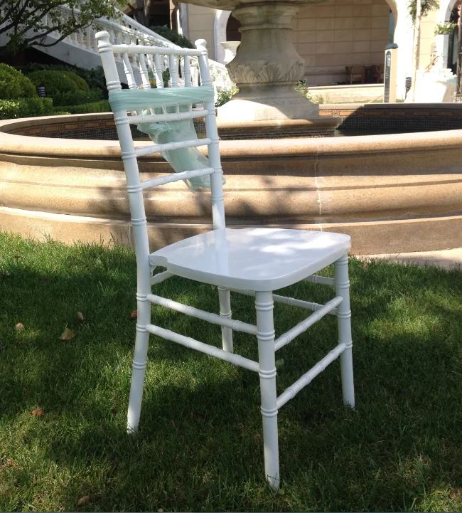 Wholesale Chiavari Silla Chairs White Wood Chiavari Wedding Hotel Chair for Banquet