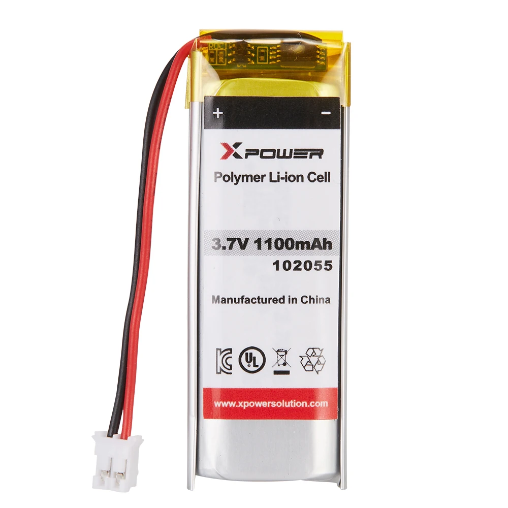 102055 3.7v 1100mah