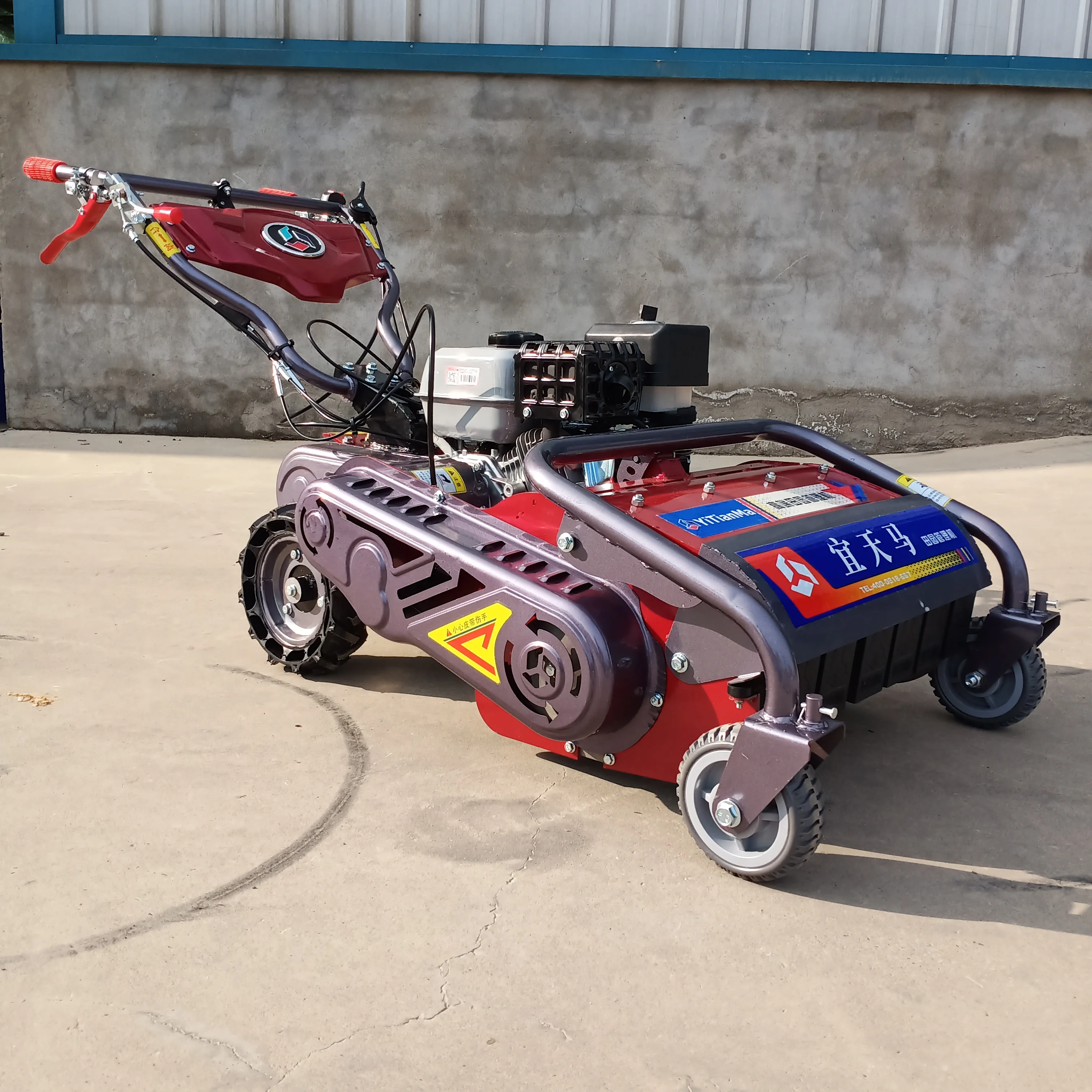 Flail Mower Petrol Engine Self Propelled 4-Stroke Industrial Grade DIY Lawn Grass Cutter