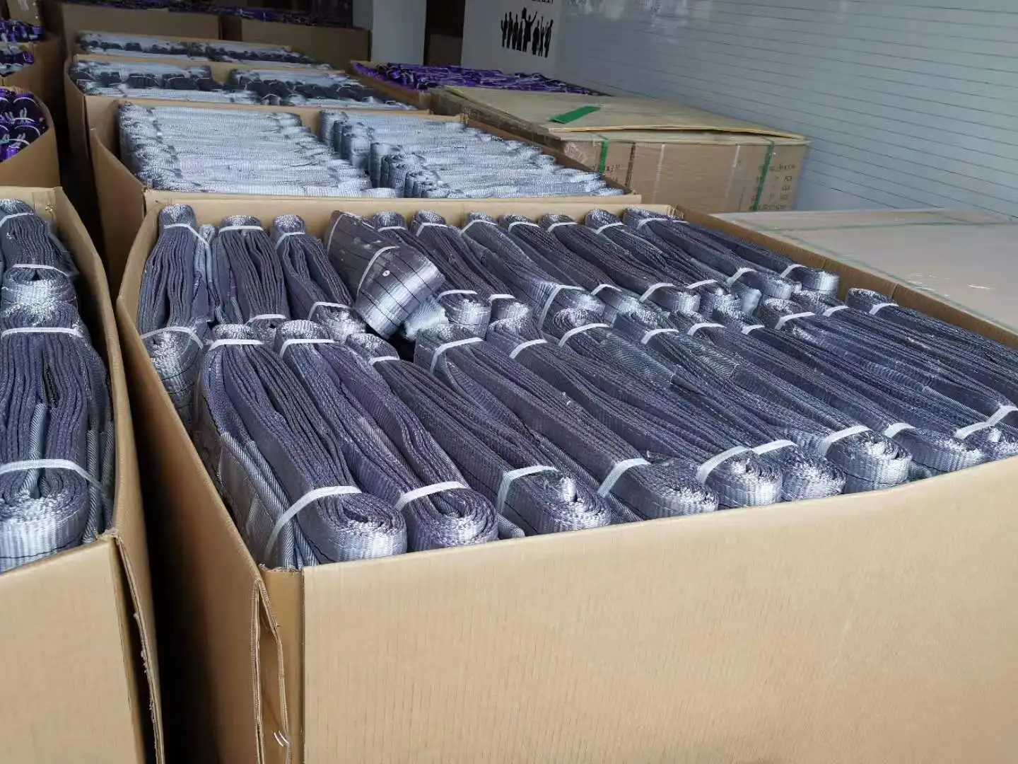 Factory Custom Heavy Duty Eye and Eye Polyester 1T 2T 3T 4T 5T 6T 8T 10T 12T Flat Webbing Sling Belt for Lifting Sling Straps