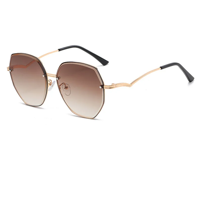 New Arrival Fashion Retro Round Oversized Women Sunglass Customized logo Designer Trend Sunglasses 2024
