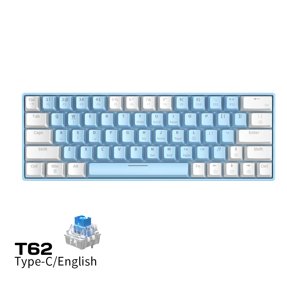 ZIFRIEND T62 Gaming Keyboard - Customizable & Anti-ghosting