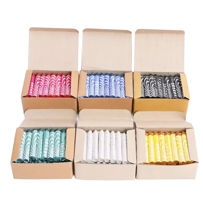 Bulk Custom Lumber Industrial Crayons Set Non Toxic Hexagonal Wood Wax