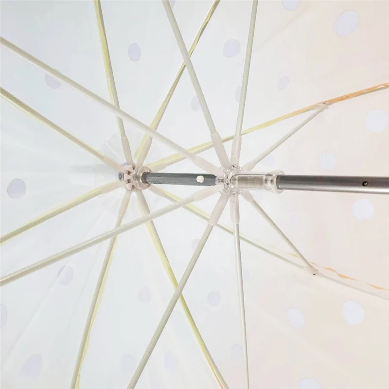 Manual Open Bubble Dome Plastic clear Transparent Parapluie Umbrella with Full Printing