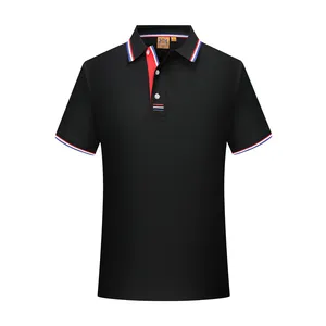 High Quality Custom Logo for Polo Shirt Cotton Blended with Anti-Wrinkle Feature Solid Pattern Business Style
