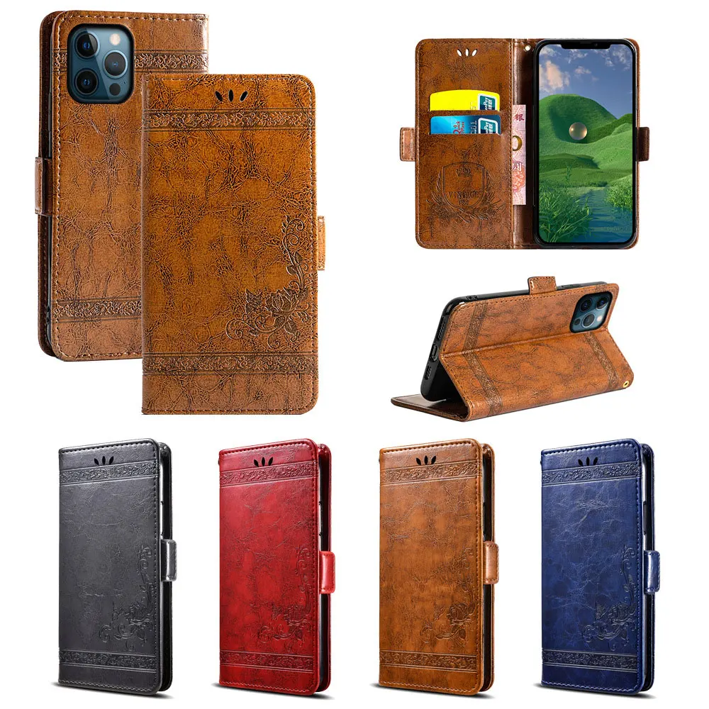 Leather Phone Case For Iphone 16 15 14 13 12 Plus Pro Max Simple Business Wallet Card Anti-Fingerprint Luxury Sjk632 Laudtec