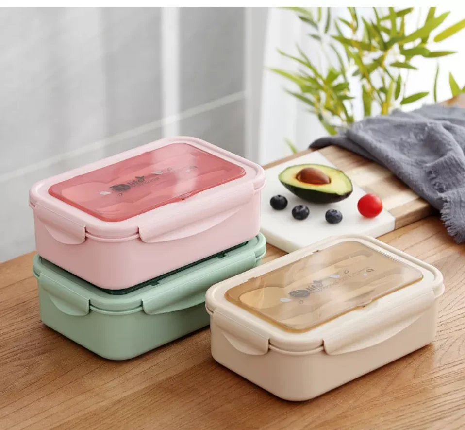 Students Work Lunch Box Plastic Microwave Safe Pp Lunch Box Double Wall
