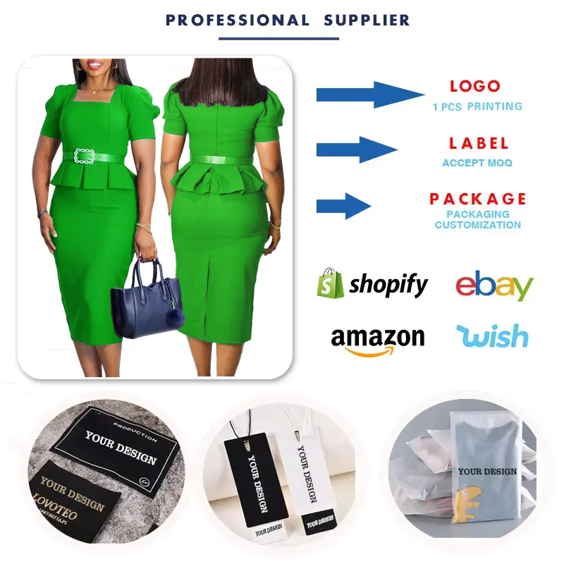 long kitenge dresses for ladies Safari Kitenge 3/4 sleeve Maxi Dress main image 1