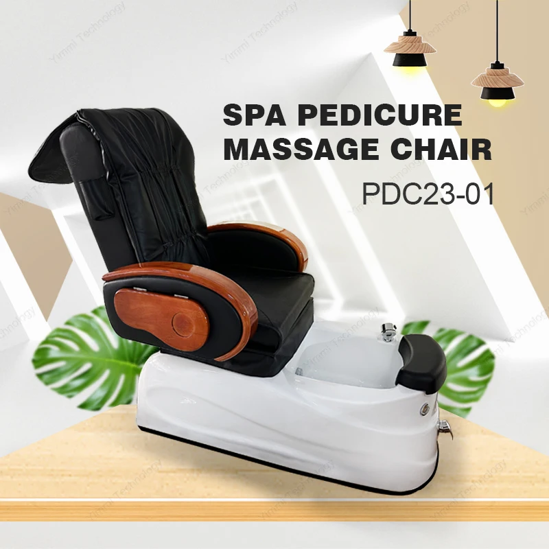 Yimmi Luxury Manicure Pedicure Spa Massage Chair For Nail Salon Furniture Black Electric Foot