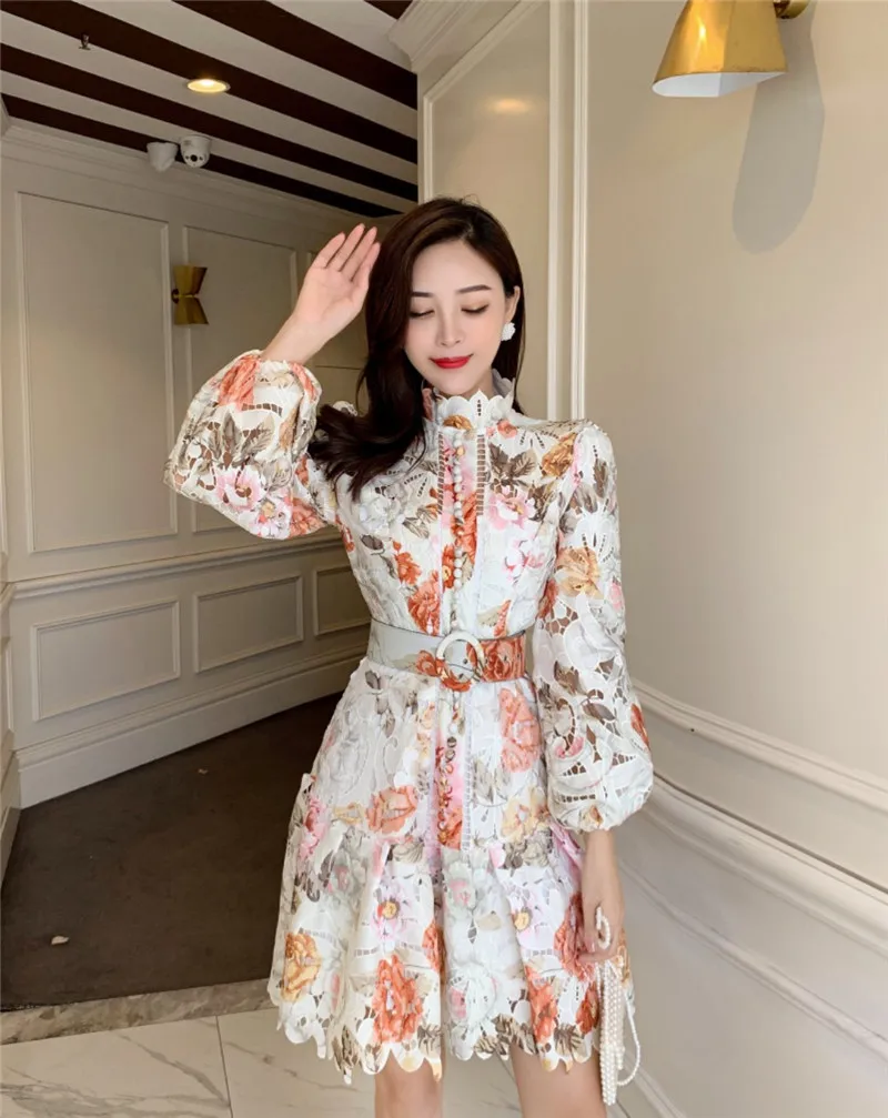 Embroidery hollow high-end Spot sales 2022 new woman wholesale fashion apparel elegant Club  party  floral  dress