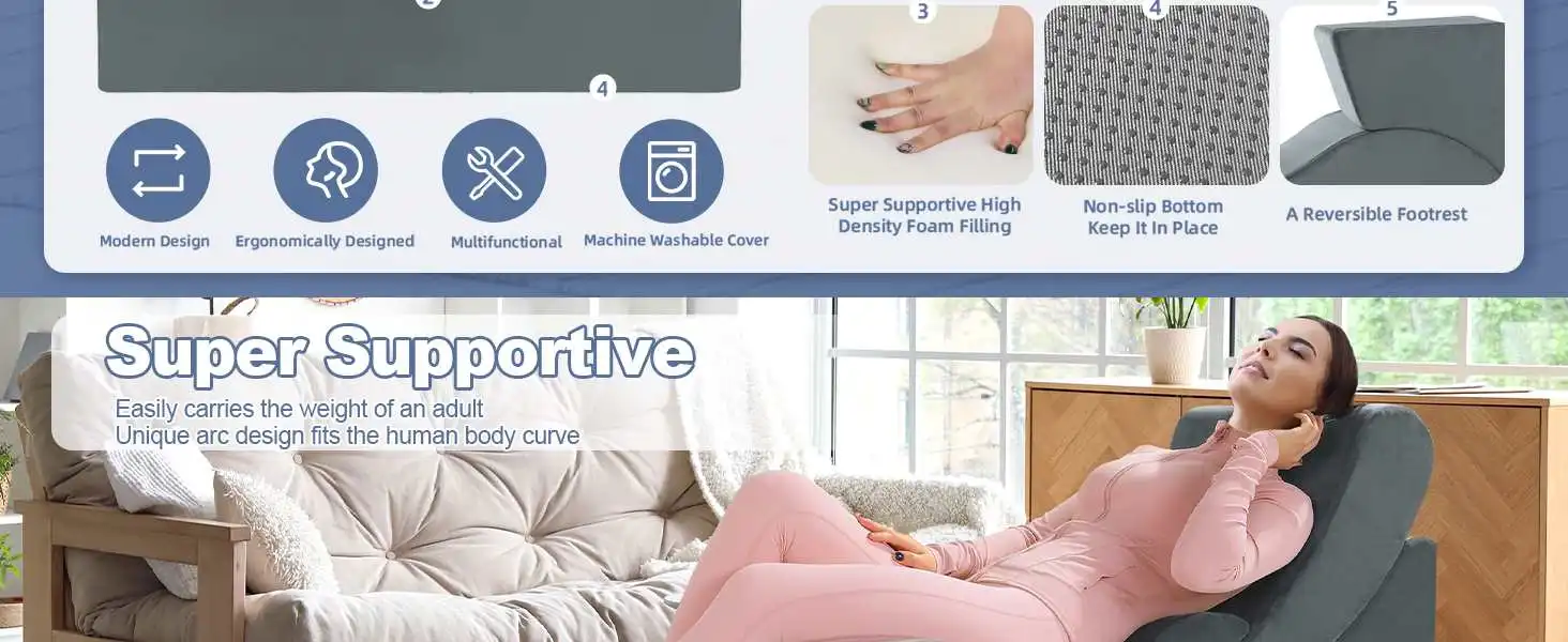 Ergonomic Yoga Chaise Lounge - Memory Foam Comfort