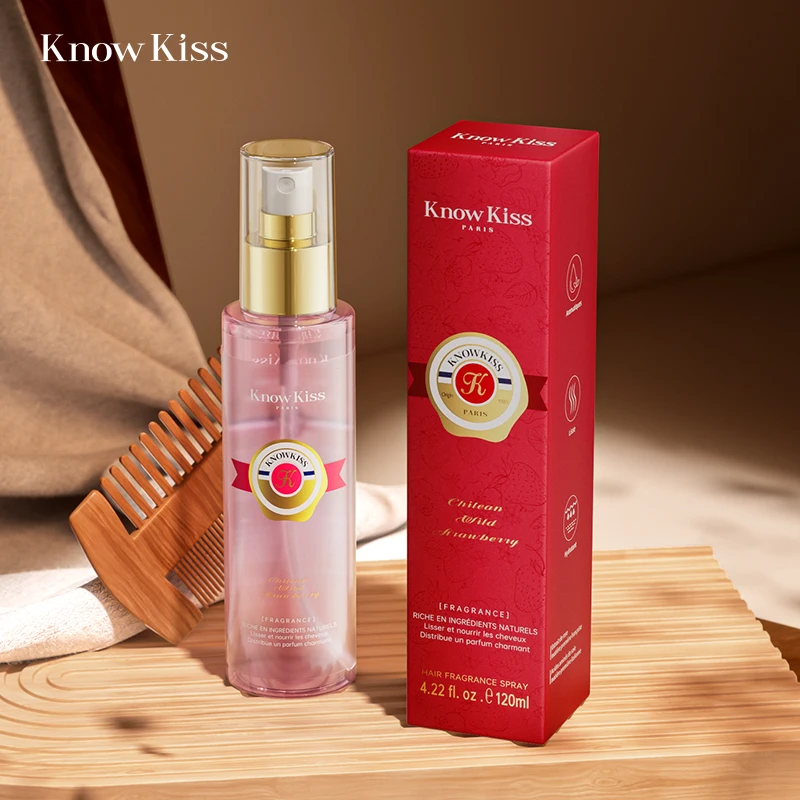 KnowKiss 120ml Wholesale Hair Damage Hair Care Spray Nourishing Moisturizer Nourish Wild Strawberry Smoothing Hair Care Spray