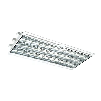 Office Cross Blade Double Parabolic Reflector Fluorescent Grille Lamp ...