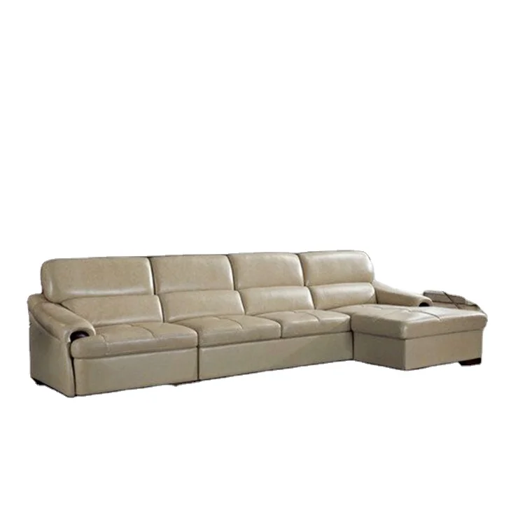 4 seater cream leather sofa