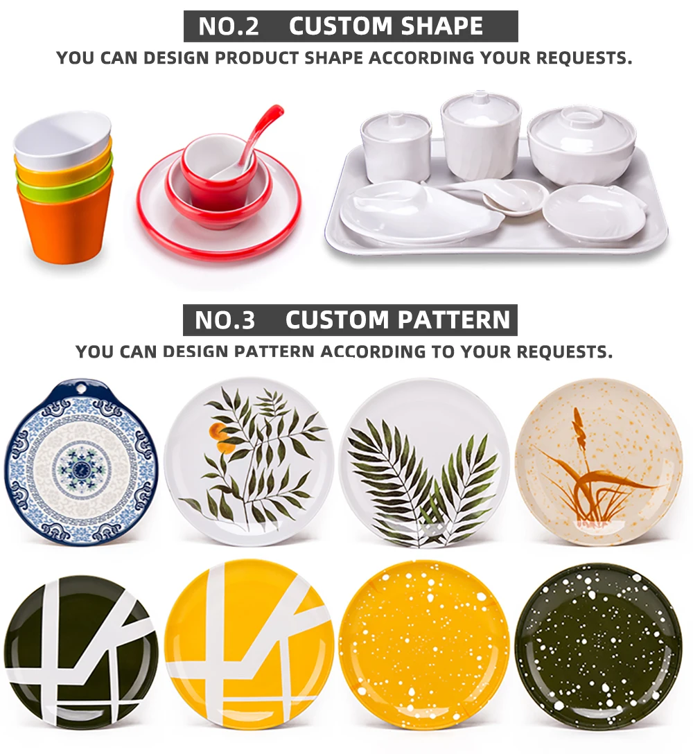 Wholesale Cheapest Home Restaurant 7/8/9/10/11/12/14 Inch Melamine