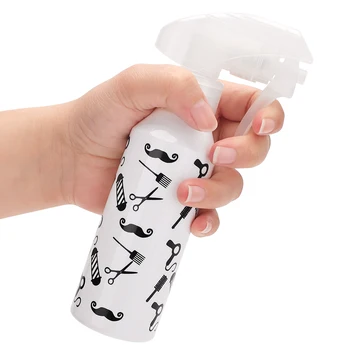 Custom Logo Hair Salon Empty Plastic Fine Mist Water Continuous Spray Bottle for Hair