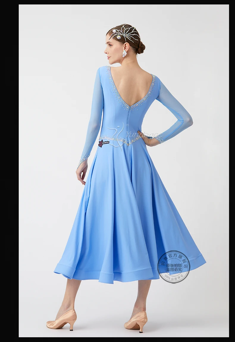 M23066 Custom New International Standard Ballroom Dance Dress High