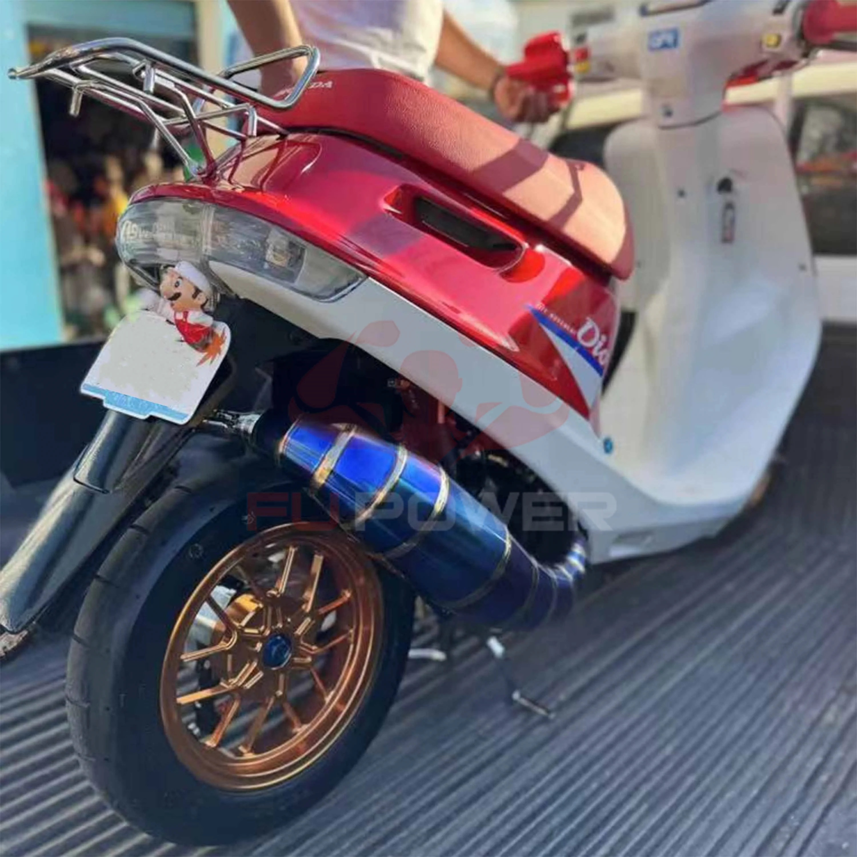Honda Dio Af18 Titanium Cone Pipe Muffler - Upgrade Now