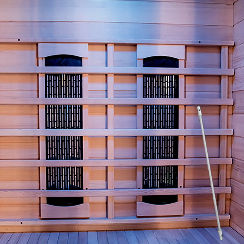 Smartmak Factory Price Solid Wood Indoor Low EMF 3 Person Far Infrared Sauna Room for Sale