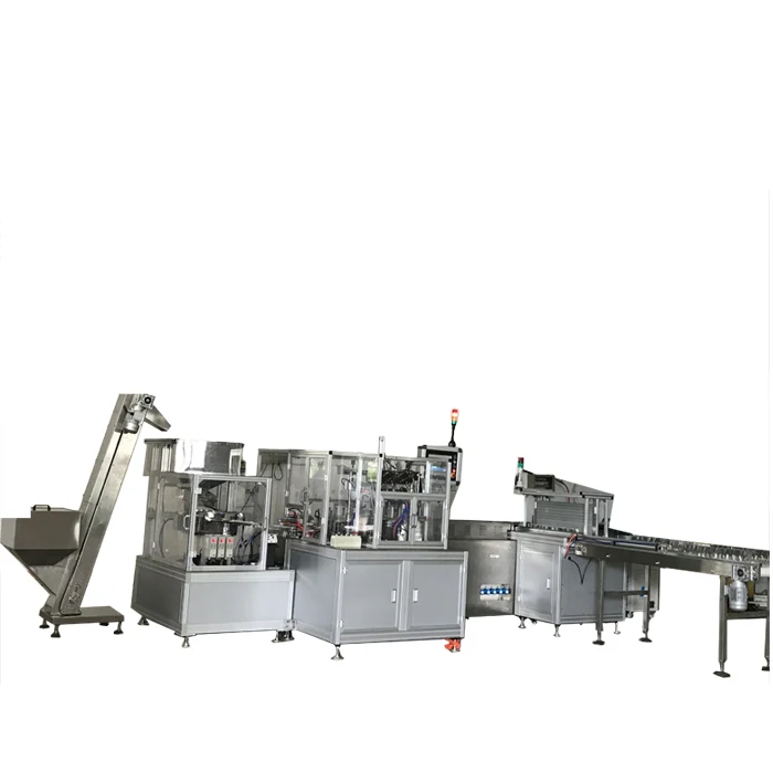 Automatic Spout Nozzle Sealing Machine for Flexible Pouches Chemicals Commodities Mechanically Driven Wood Case High