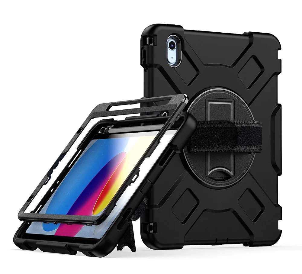 Laudtec Pbk261 Shockproof Tablet Case Anti Water 360 Anti-Fall Protection Two Angles Kickstand For Ipad Air Pro 11 2024