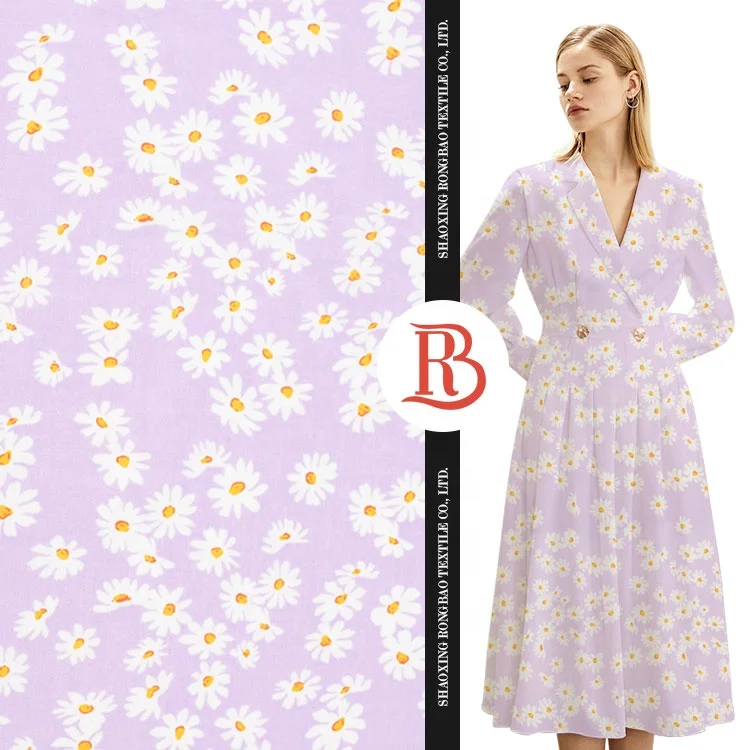 Быстрая доставка, модный текстиль, 100% искусственный шелк, Тканое смешное Платье с принтом подсолнуха, гавайская ткань для женщин