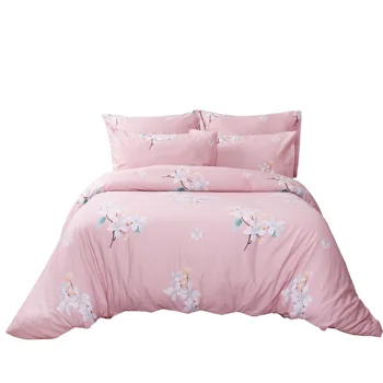 100% cotton Pink duvet cover bedding sheet set