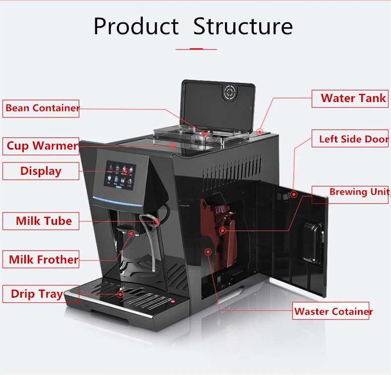 Italy Design Automatic Coffee Maker Commercial Espresso Machine