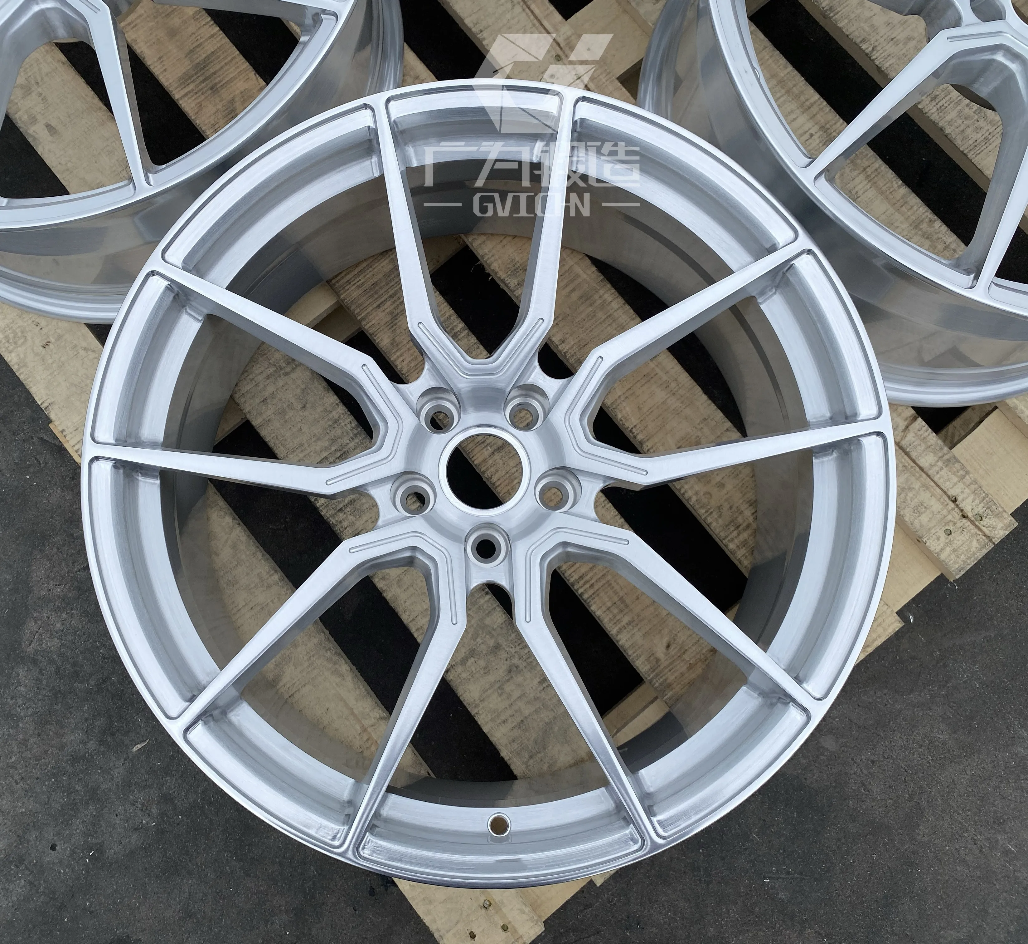 GVICHN multi spoke brushed silver forged wheels 16 - 26 inch aluminum alloy rims 5x112 5x114.3 5x120 wheel hub