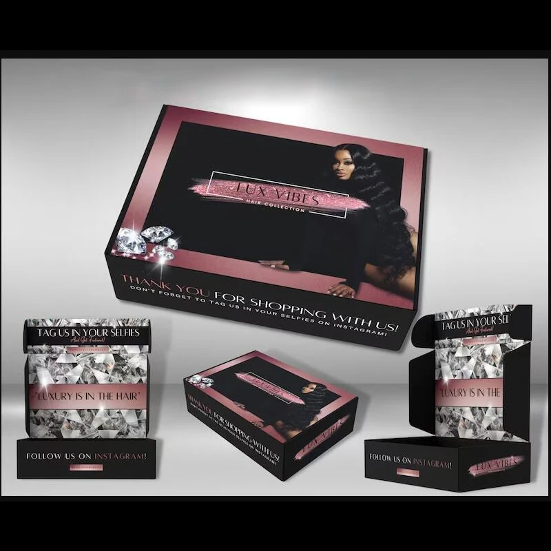 Custom Luxury Pink Paper Weave Packaging Box Clothing Boxes  display picture 2