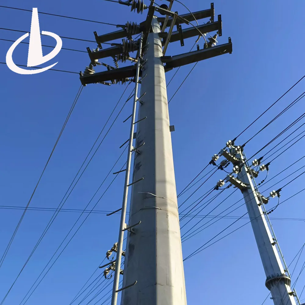 10KV~220KV High strength Electrical Pole Galvanizing Electrical Steel Tubular Tower Tubular Self Support Tower