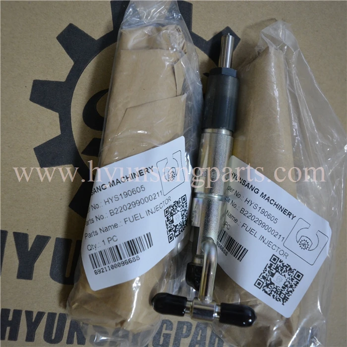 Source Hyunsang Excavator Attachments Fuel Injector B2202299000211 