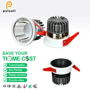 Modern Recessed LED Downlight with Anti Glare High Color Rendering Index CRI97, Delivering Superior Indoor Lighting for Eye Care