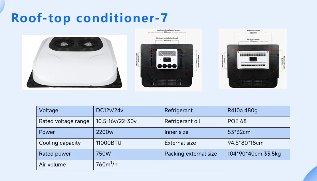 Truck Roof Air Conditioner, 12v/24v, R410a - detail 26