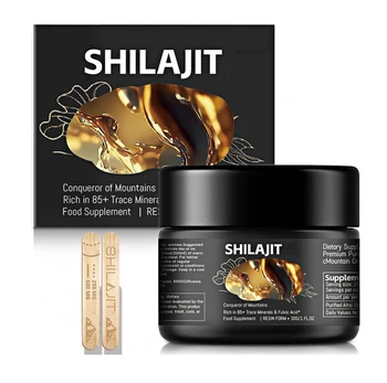 Private Label Natural Shilajit Resin 30g 50g OEM Shilajit Supplement Pure Organic Himalayan Shilajit Resin