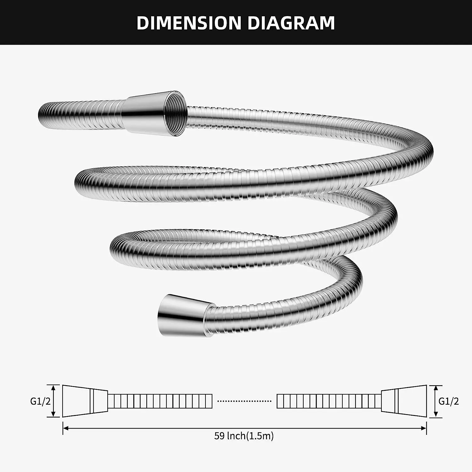 Uk Wras Passed 16mm Outer Diameter Large Bore Shower Hose For Low Water