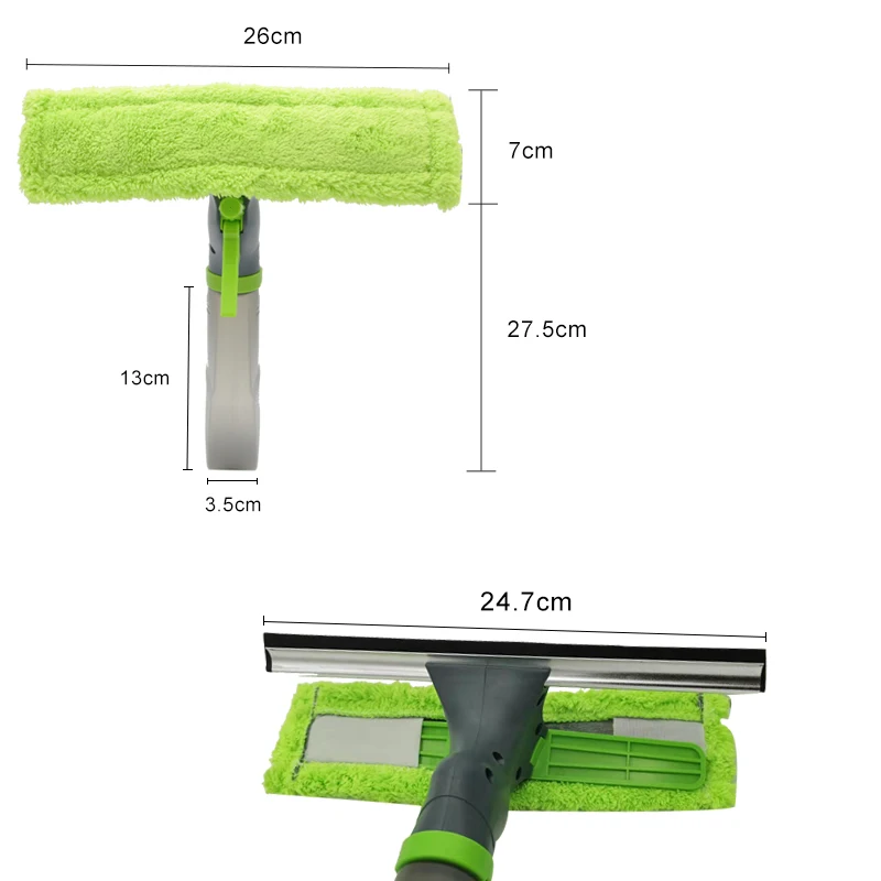 Бытовые чистящие средства для кухни Швабра для пола стеклоочистителя Стекло Окна Скребок чистки 3 в 1 Спрей очиститель