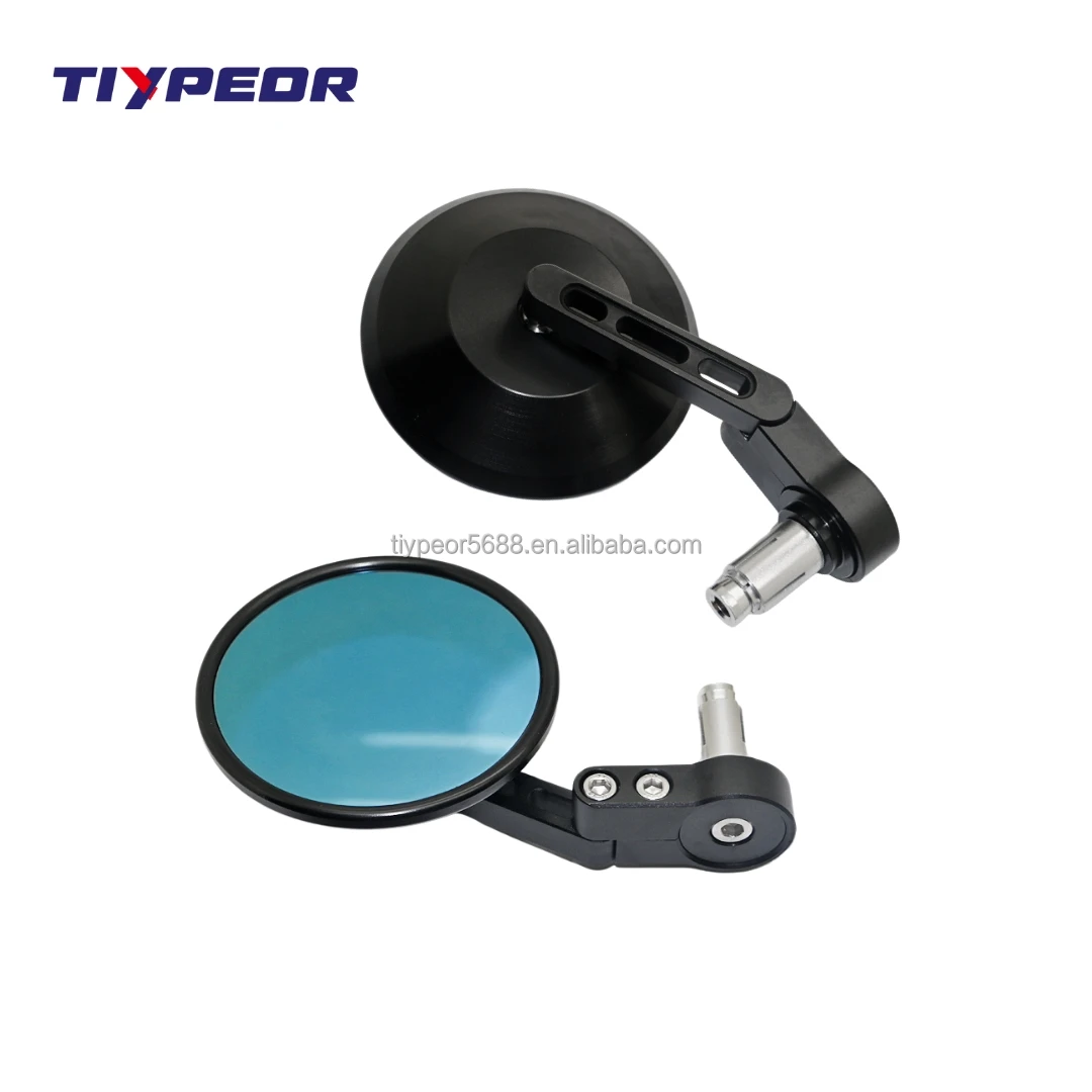product tiypeor motorcycle mirror e mark approval cnc aluminum 105mm round large rear view mirror for motorcycle vehicle side mirror-7