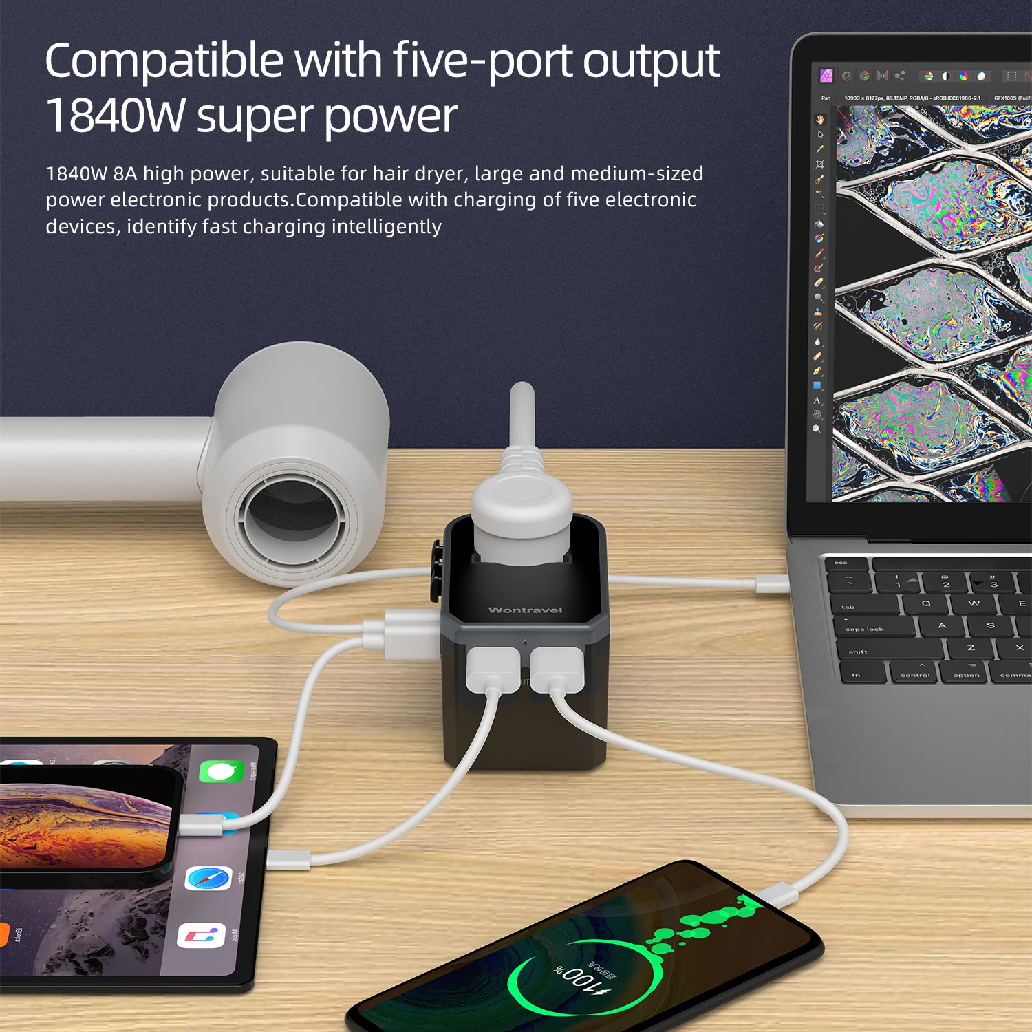 New Design Logo Printing Worldwide Universal Travel Adaptor Plug PD Charger USB Travel Adapter