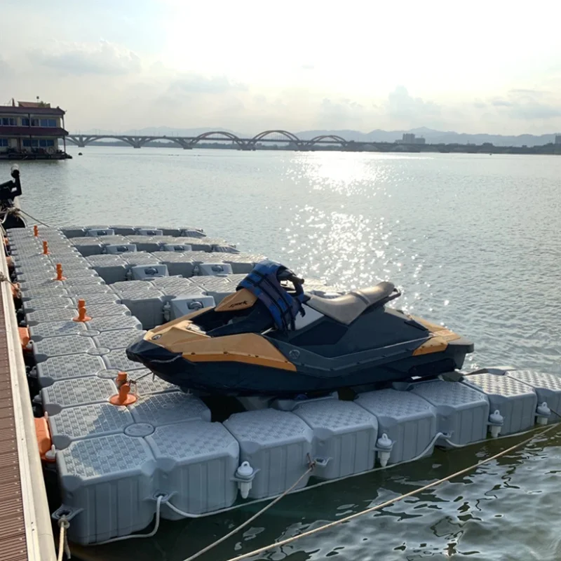Plastic Floating Jetski Pier System Modular Floating Dry Dock for Boat Lift