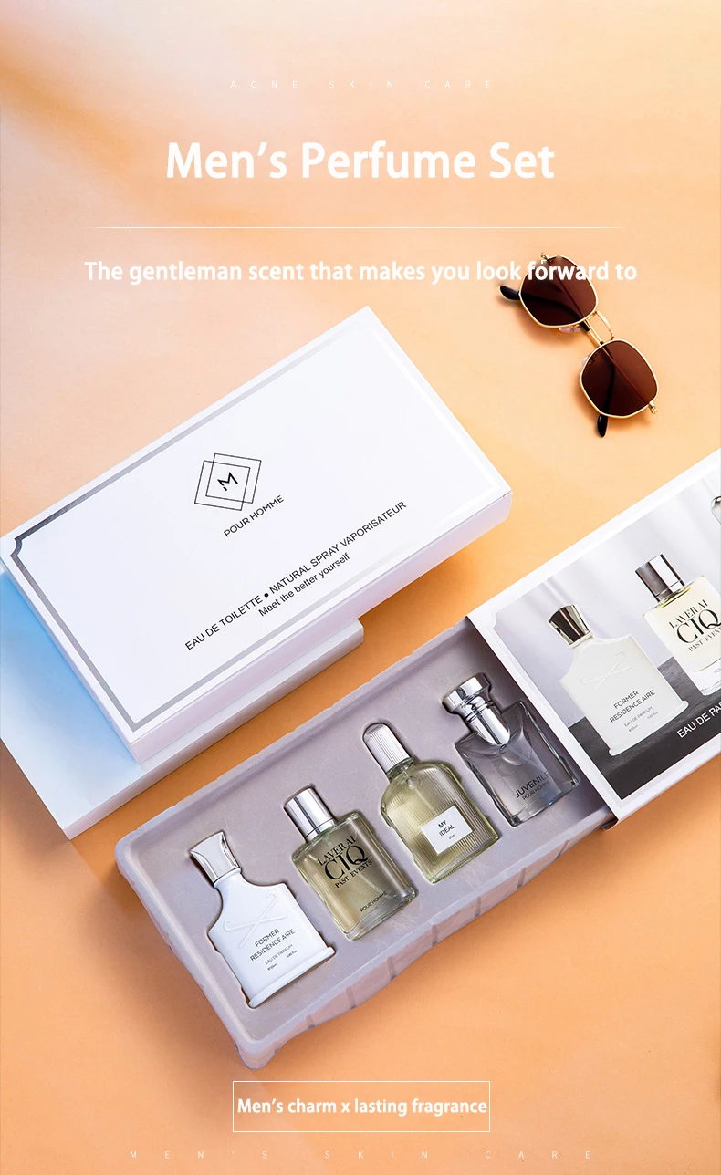 Customized Long Lasting Smell 25mlx4 Men Perfume Gift Set For Men